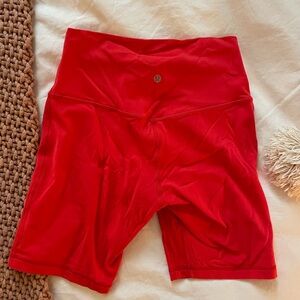 Lululemon Women's Red Bike Shorts